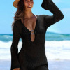 Туніка пляжна в'язана з кільцем Mila Ricco Breeze Black